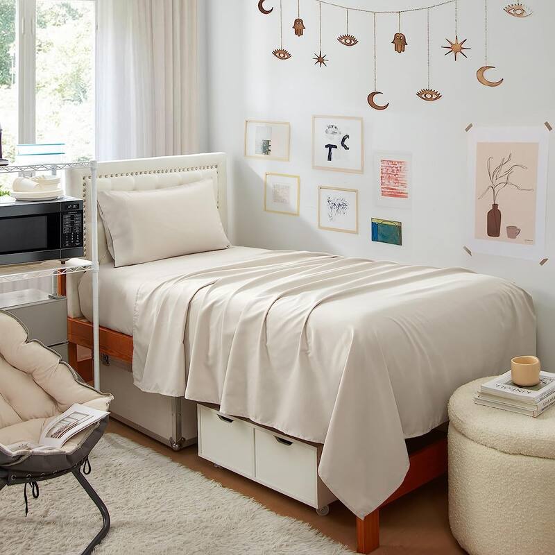 Dorm Haul® - Comfy College Sheets - Twin XL Bedding - Oat Milk