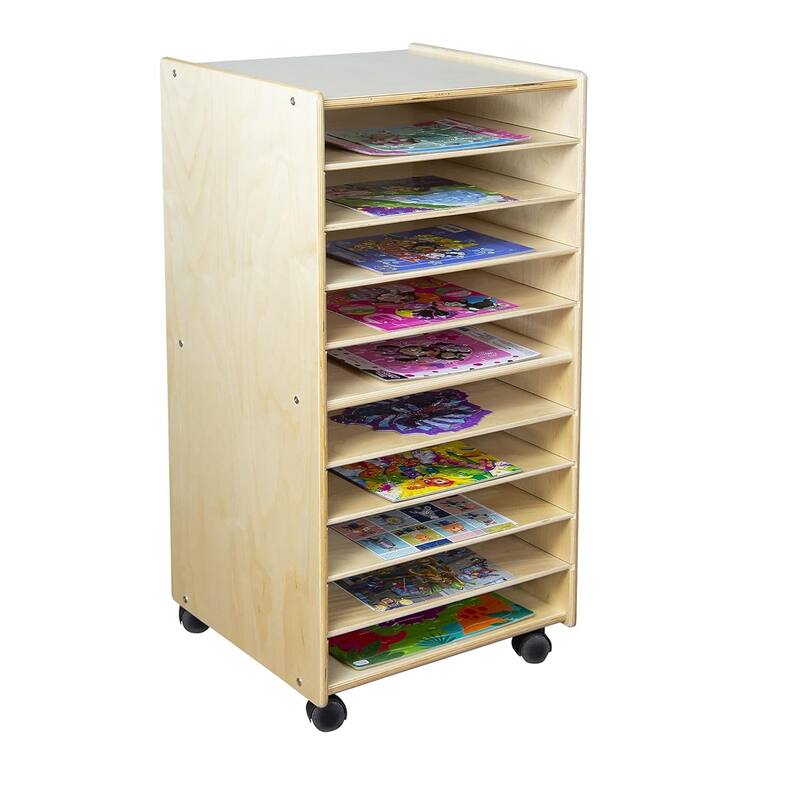 Contender Wooden Puzzle Organizer with Removabke Shelves, 8 Tier ...