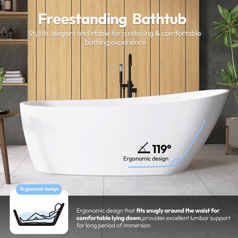 Lahore Freestanding Acrylic Soaking Bathtub