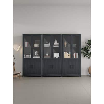 Manhattan Comfort Mid Century Modern Jodie Bookcase with Adjustable Shelves