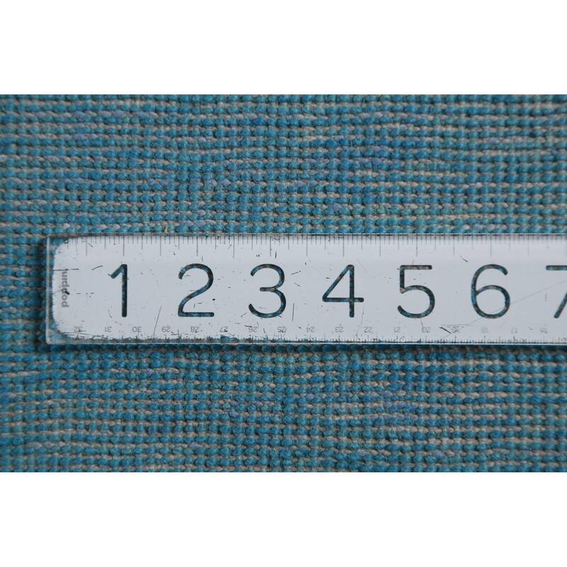 Hand Knotted Oriental 100% Wool Carpet Modern Solid Navy Blue & Blues Gabbeh Area Rug - 13' 9'' X 10' 1''