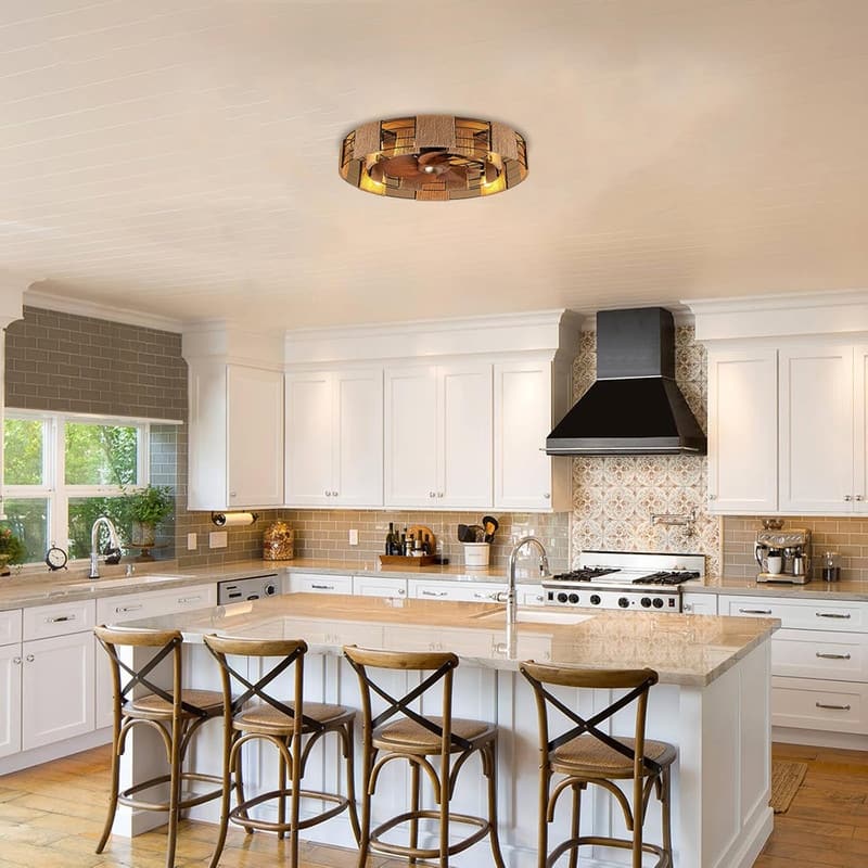 4 Bulb ceiling fans brozne flush mount copper best ceiling Light - N/A