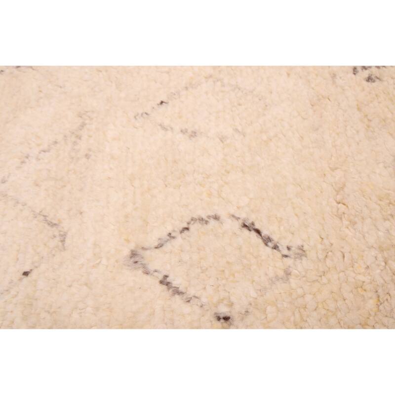 ECARPETGALLERY Hand-knotted Looma Cream Wool Rug - 8'3 x 10'3