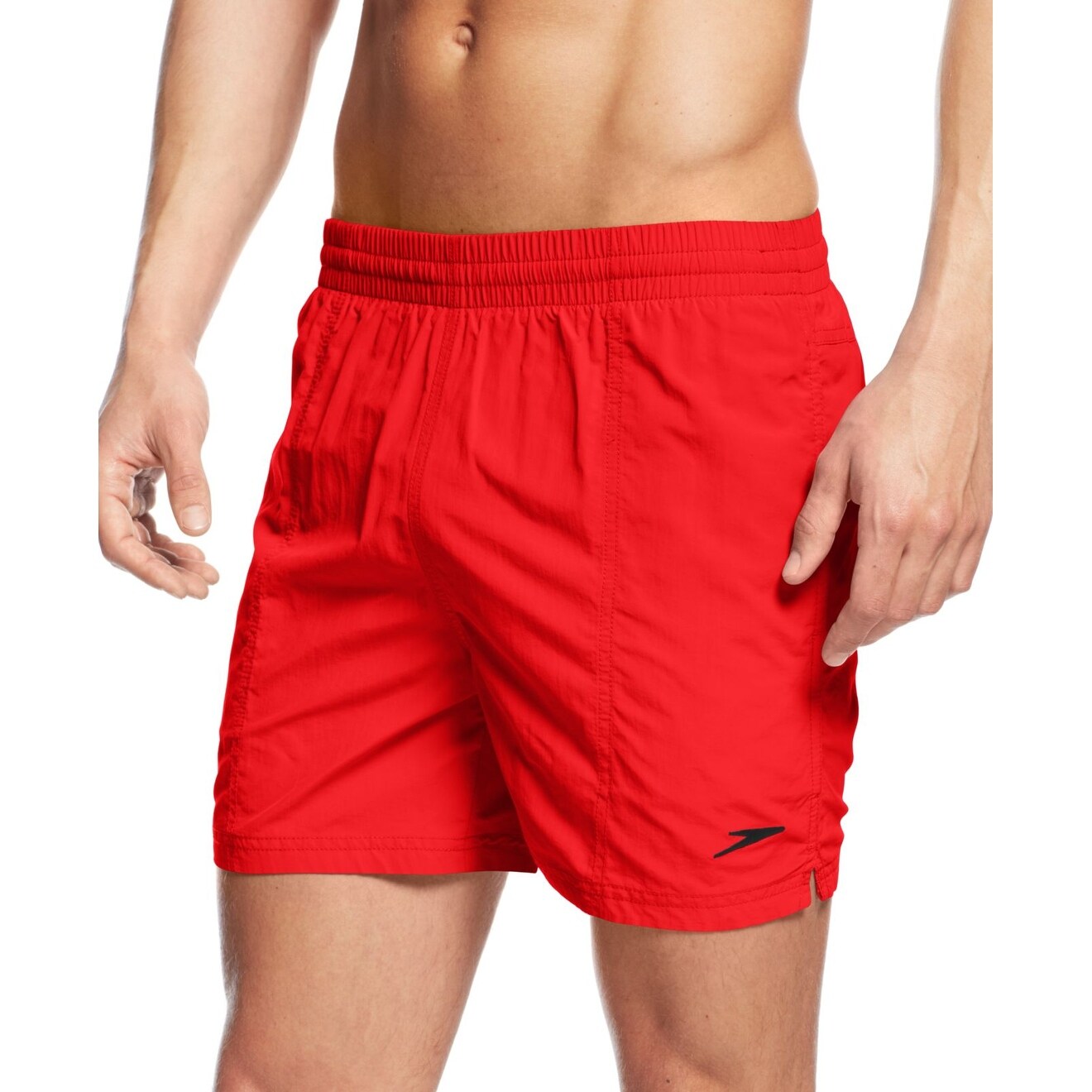 red speedo shorts