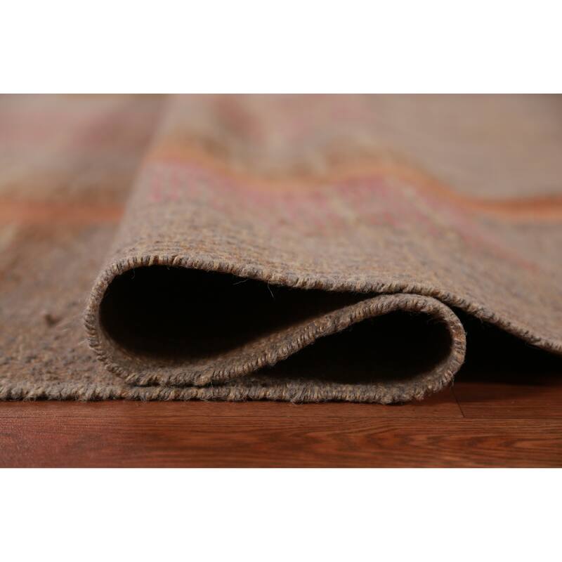Hand Woven Oriental 100% Jute Carpet Southwestern Modern Brown Kilim Area Rug - 10' 4'' X 8' 2''