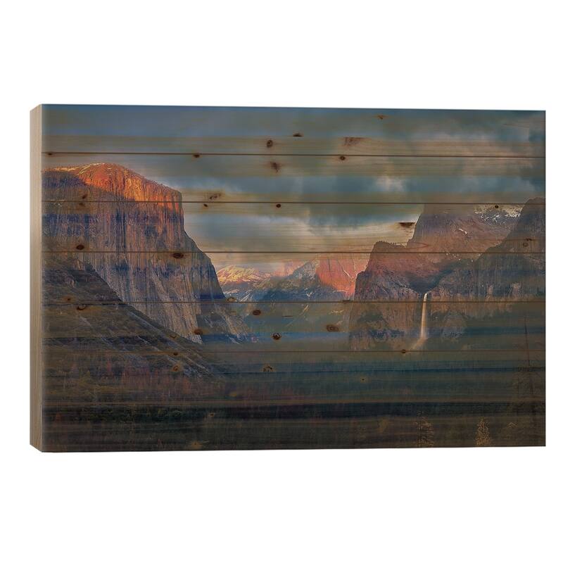 The Yin And Yang Of Yosemite Print On Wood by Michael Zheng - Multi-Color - 26x40x1.5