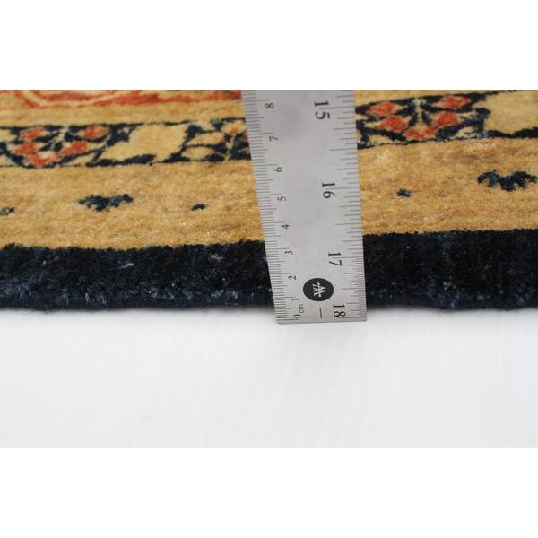 Hand-knotted Pako Persian Navy Wool Rug - Bed Bath & Beyond - 31994053