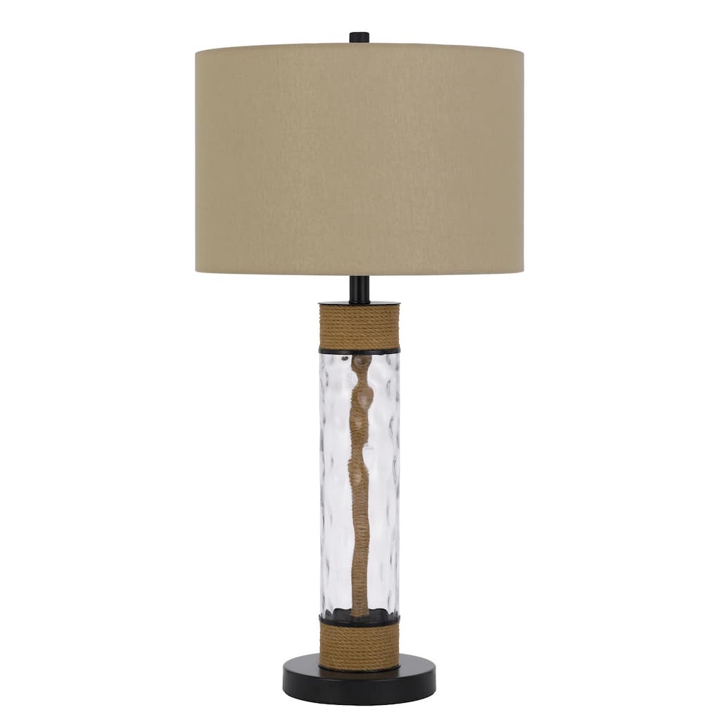 Bartow 32" Height Metal/Glass Table Lamp with Black Finish