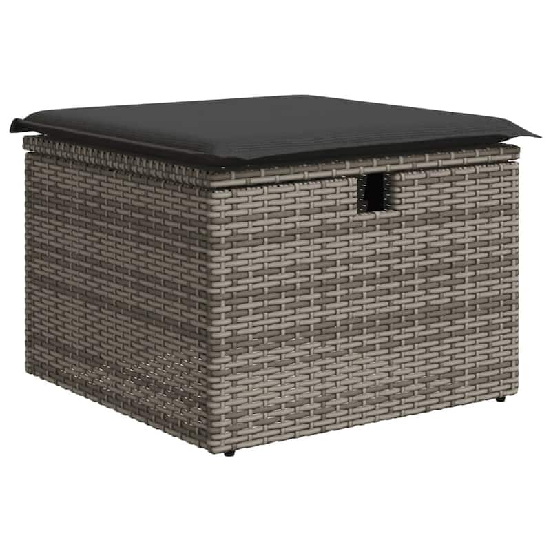 vidaXL Patio Sofa Set with Cushions Outdoor Furniture 8 Piece Poly Rattan