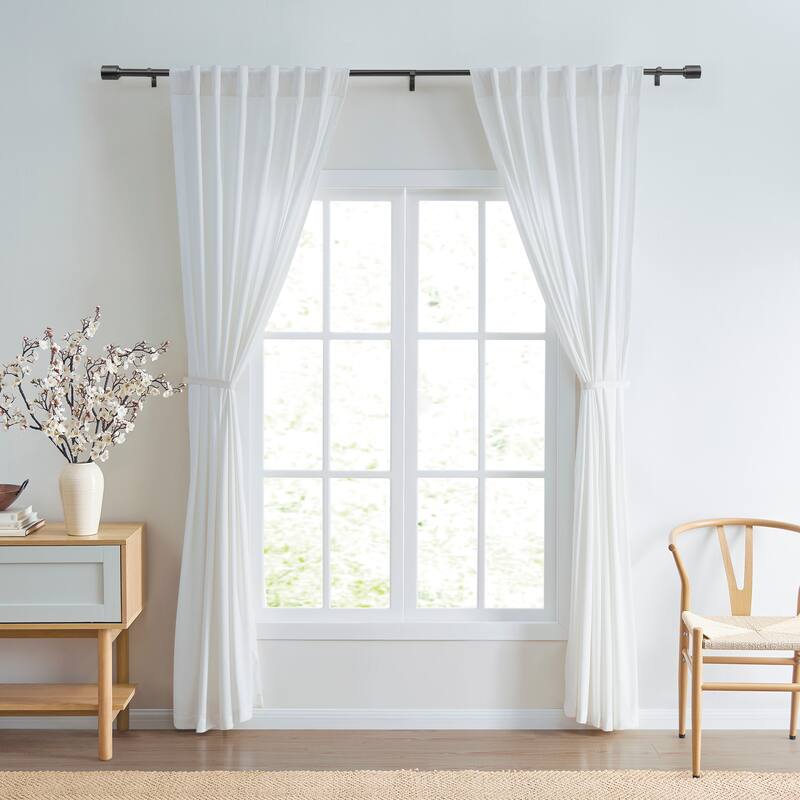 DKNY Fin Curtain Rod and Finial Set