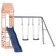 preview thumbnail 15 of 20, vidaXL Swing Set Outdoor Backyard Wooden Playground Equipment for Kids Age 3-8