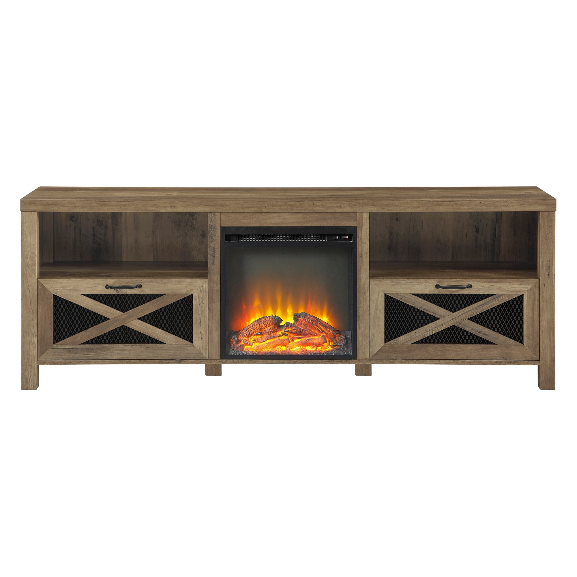 Shop The Gray Barn 70 Inch Rustic Fireplace Tv Console Overstock