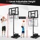 preview thumbnail 14 of 15, 4.25-10 Feet Adjustable Basketball Hoop System with 44 Inch Backboard