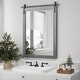 preview thumbnail 78 of 96, Modern Wall Mirrors, Rectangular Mirror with Wood Framed, Bathroom Mirror Barn Mirror Barn Door Mirror with Multi Size 22W * 30H Inches - Grey