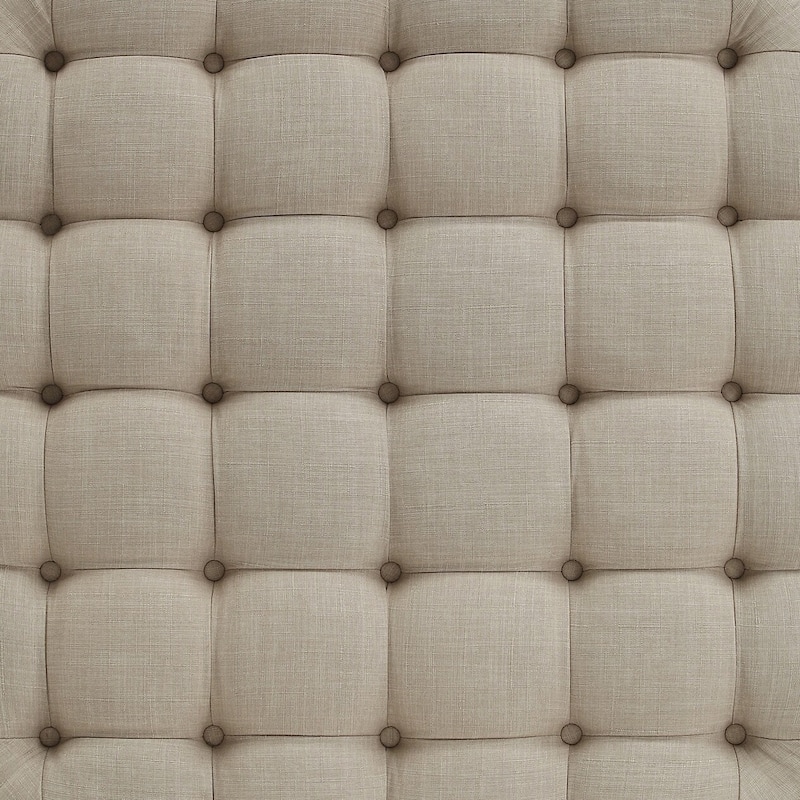 Knightsbridge Round Tufted Rolling Ottoman by iNSPIRE Q Artisan