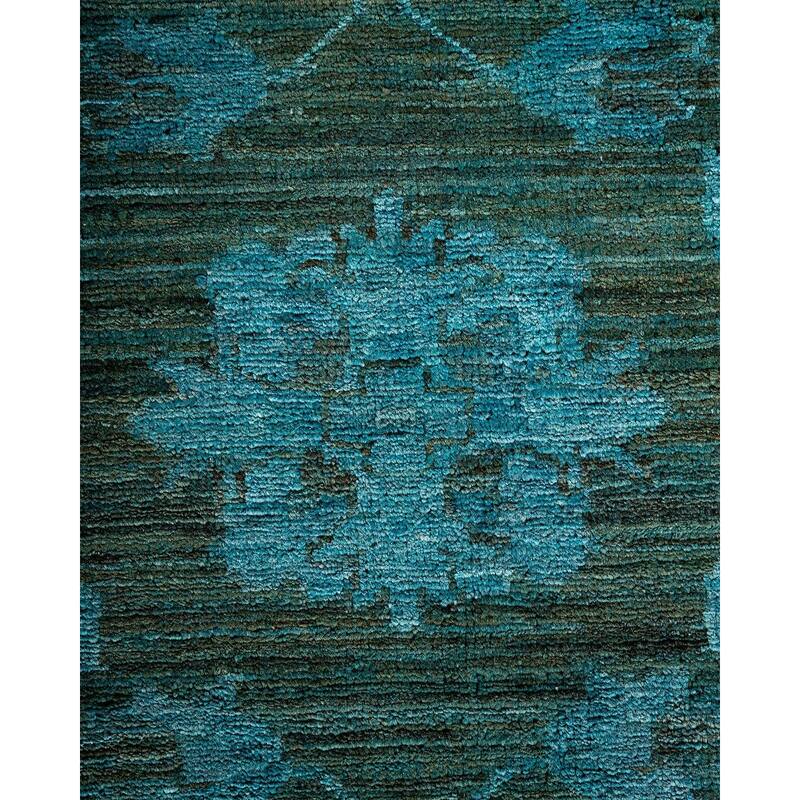 Overton Hand Knotted Wool Vintage Inspired Modern Contemporary Overdyed Brown Area Rug - 12' 1" x 14' 10"
