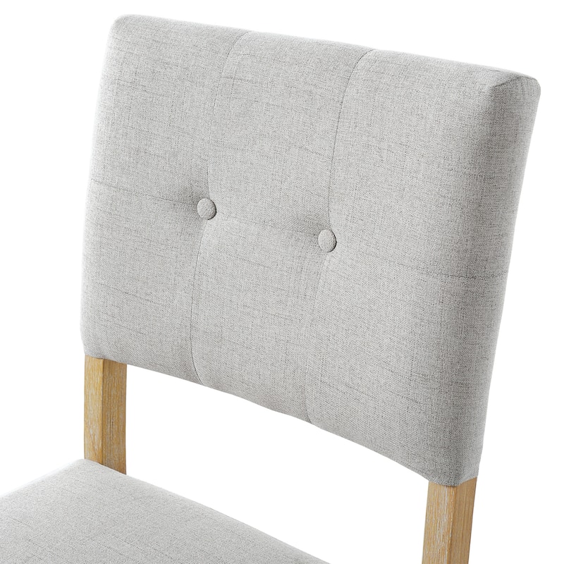 Wooden Dining Chairs Set of 4,Upholstered Kitchen Side Chairs,Farmhouse Dining Room Chair with Solid Wood Legs and Padded Seat