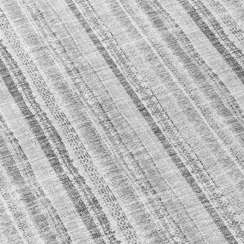 Machine Washable Indoor/ Outdoor Stripe Chantille Rug
