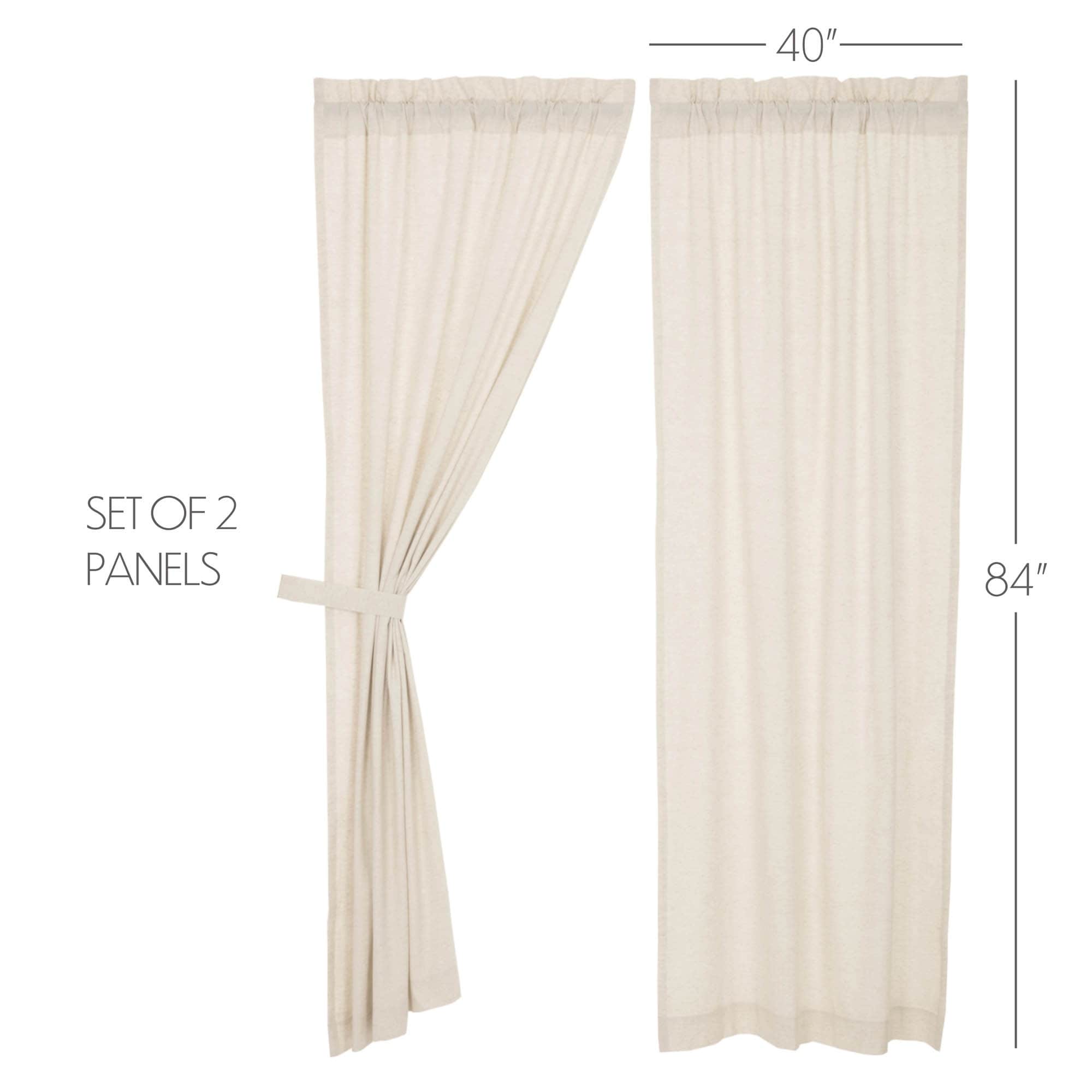 Simple Life Flax Panel Set 84x40 for Natural Home Decor-image