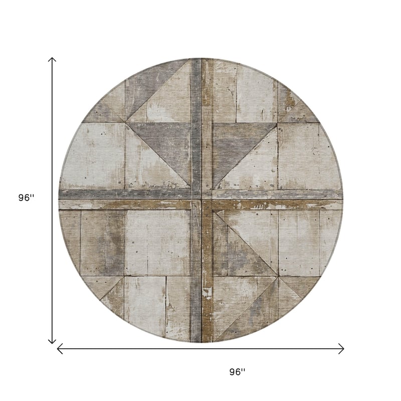 HomeRoots Geometric Transitional Rectangle Outdoor Rug