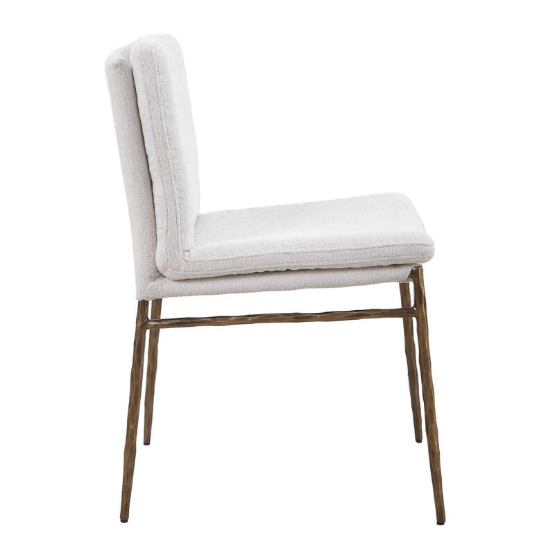 Uttermost Ascend Textured White Dining Chair - 19.70" W x 33.85" H x 23.00" D