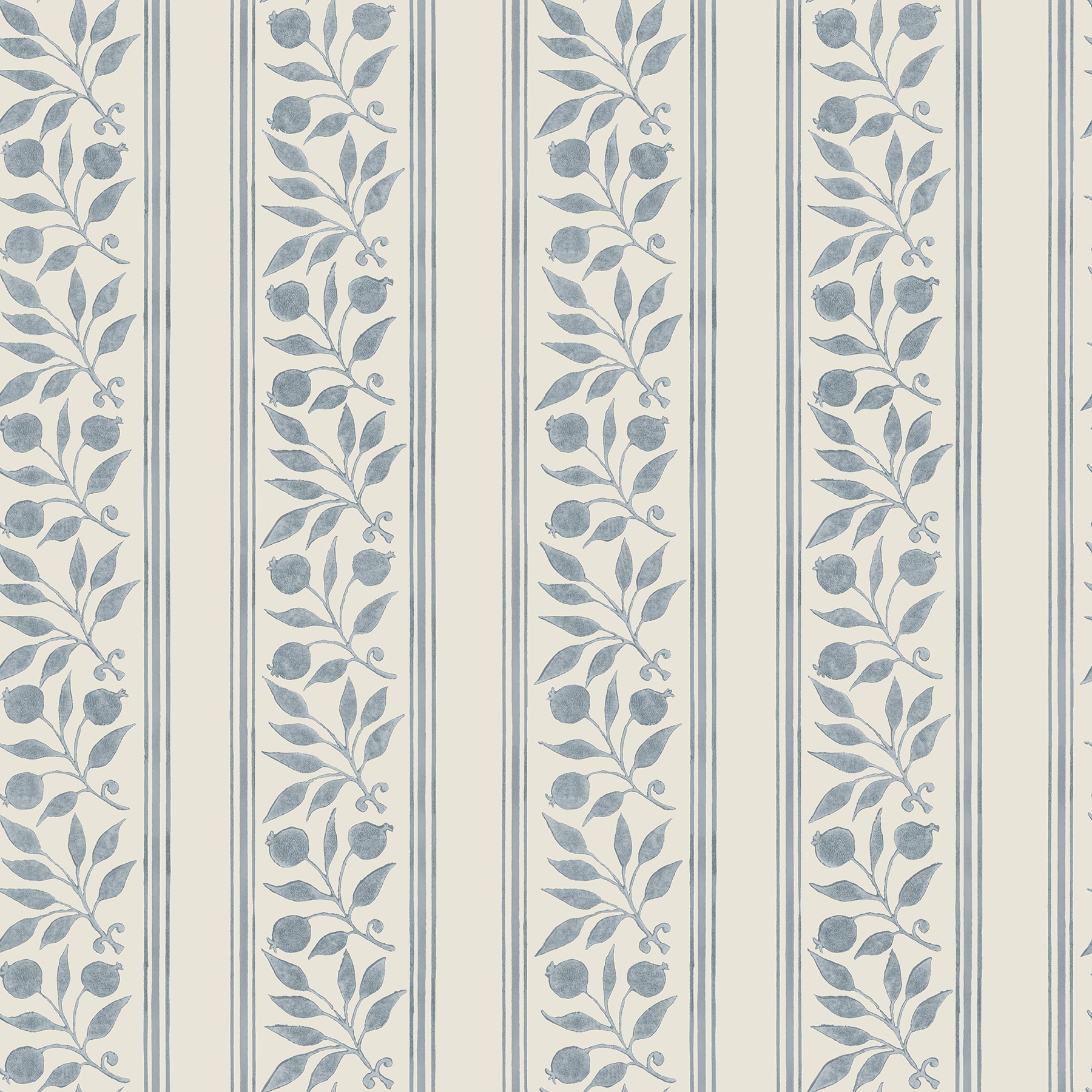 Rosehip Stripe China Blue Peel and Stick Wallpaper