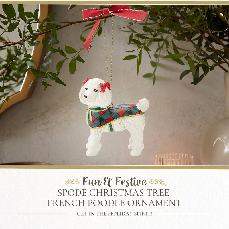 Spode French Poodle Ornament