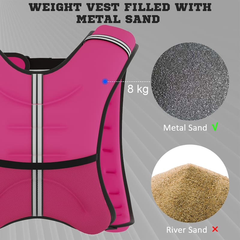 Soozier Weight Vest Workout Equipment Adjustable 18lbs Weighted Vest for Men Women