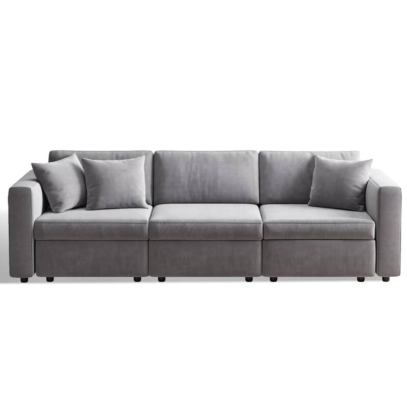 Pocassy Cloud Sofa Modular Sectional Couch with Seat Storage