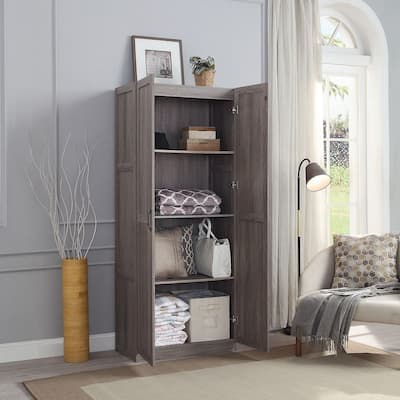 Manhattan Comfort Hopkins Modern Storage Closet 3.0 in Black