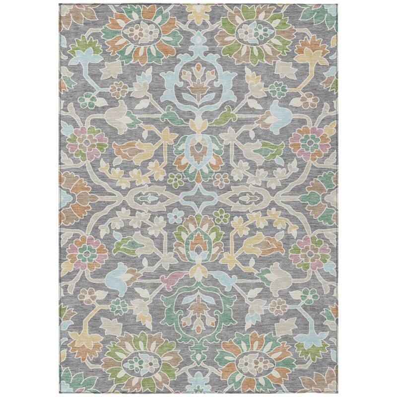 Machine Washable Indoor/ Outdoor Traditional Blanca Chantille Rug