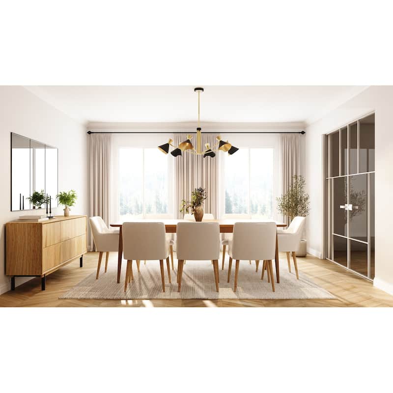 Arden 6-Light Matte Black Chandelier