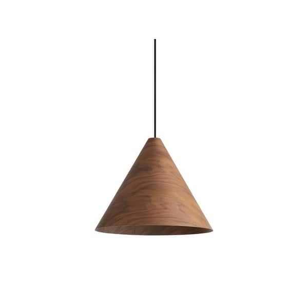 slide 2 of 2, Golden Lighting 2988-18 Conique 2 Light 18" Wide Pendant Dark Walnut