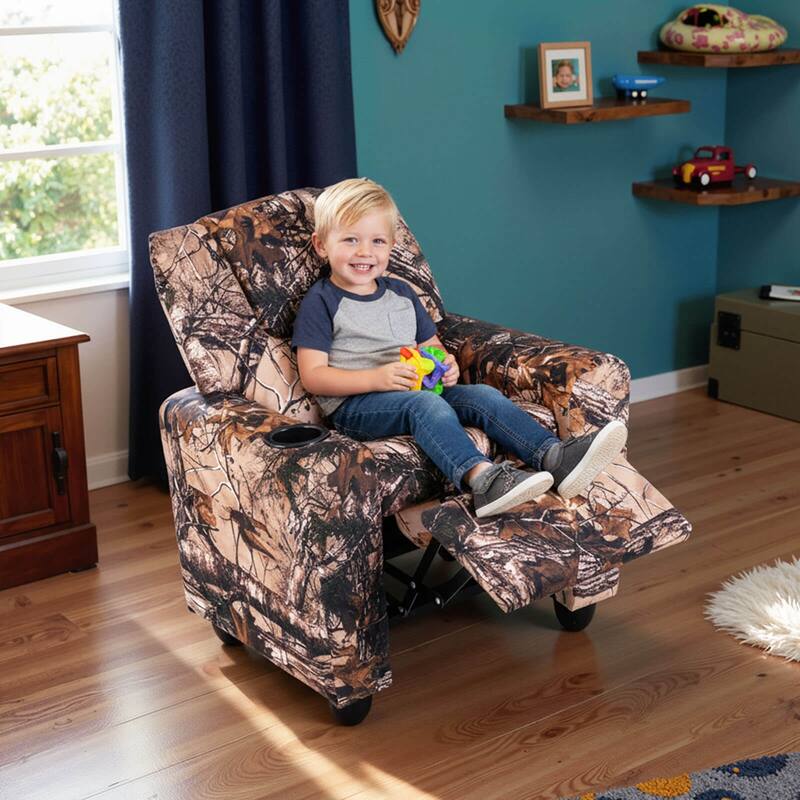 Costway Kids Recliner with Cup Holder with Adjustable Backrest &