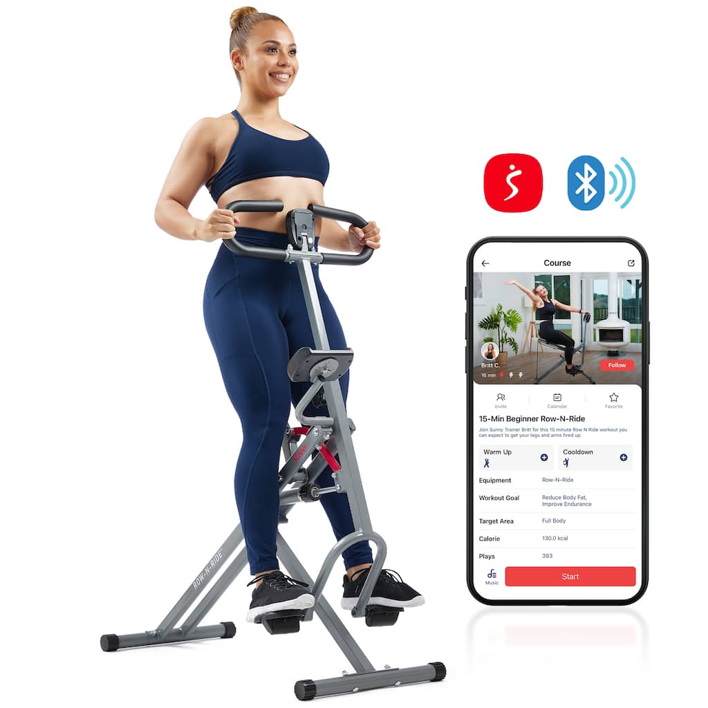 Row-N-Ride® Pro-Smart Squat Assist Trainer A023053 - Gray - L44.1 x W19.3 x H48.2