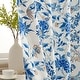 preview thumbnail 25 of 25, HLC.ME Scarlet Floral & Birds Back Tab Rod Pocket - Light Filtering Darkening Curtain Panels, Pair