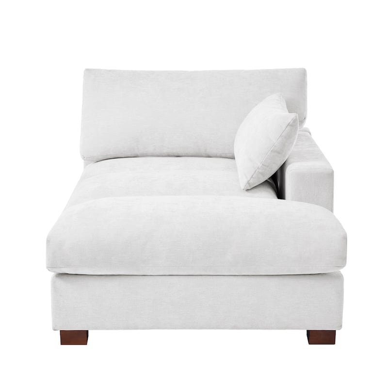 Modern Corduroy L-Shaped Sofa Chaise Lounge Couch