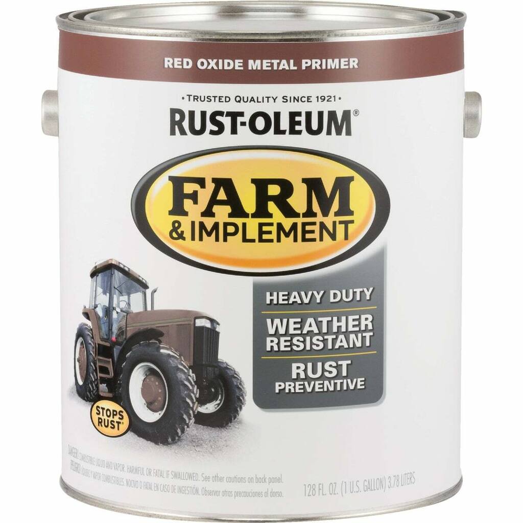 Rust-Oleum 1 Gallon Red Oxide Metal Primer Gloss Farm & Implement Enamel - 1 Each