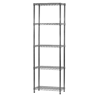 Shelving.com Chrome Wire Shelving with 5 Shelves - 12"d x 24"w