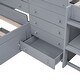 preview thumbnail 8 of 25, L-shaped Space-Saving Twin Loft and Twin Platform Bed with 7 Drawers