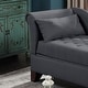 preview thumbnail 5 of 13, Polyfiber Chaise Loung With Tufted Seat and Storage