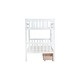 preview thumbnail 56 of 58, 2 in 1 Rubber Wood Bunk Bed with 2 Drawers,Twin Over Twin Kids Bed for Home