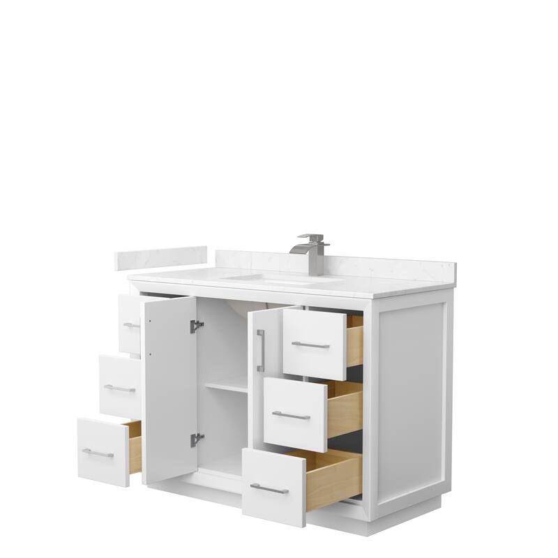 Strada 48-Inch Single Vanity Set, Cultured Marble Top