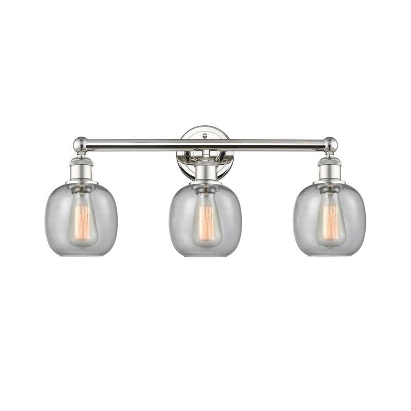 Innovations Lighting 616-3W-12-24 Belfast Vanity Belfast 3 Light 24" - Polished Nickel / Seedy
