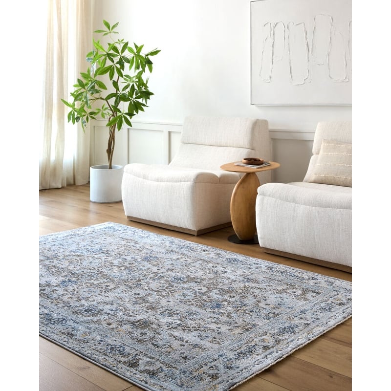 Livabliss Hassler Classic Floral Area Rug - Dark Grey - 9' x 12' 2"