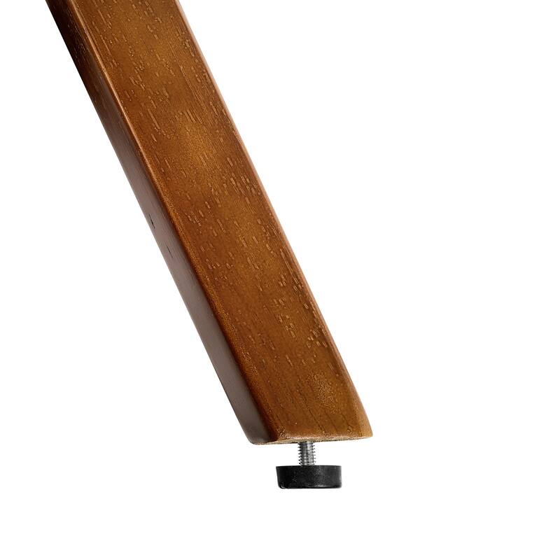 Art Leon Set of 2 Wood and Upholstered Accent Dining Chair with Wooden Armrest