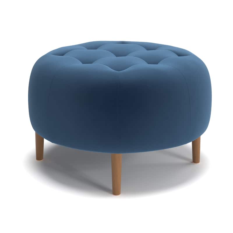 Bloomfield Round Velvet Ottoman