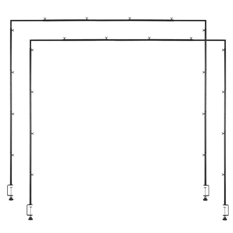 Adjustable Table Arch Stand with Clamps and Square Tube Metal Rod Frame Ideal for Indoor or Outdoor Decoration