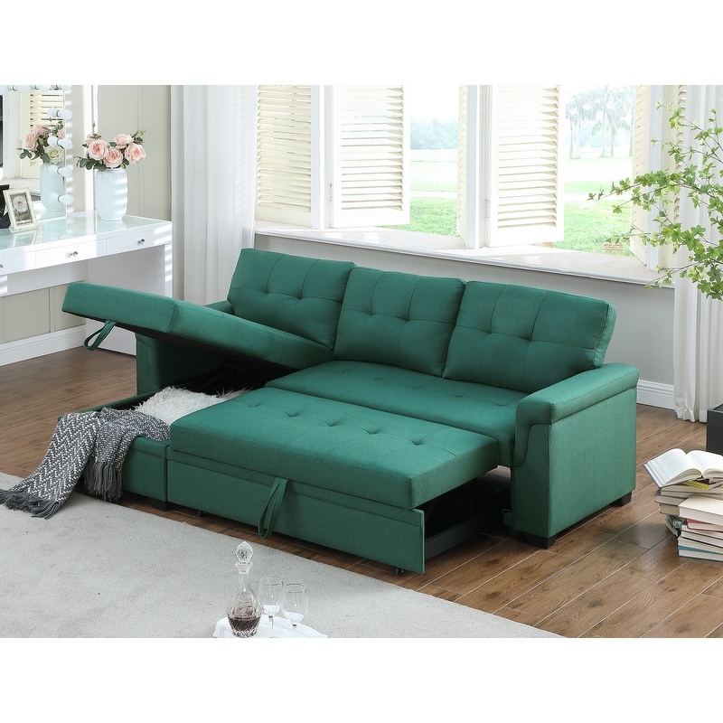 Copper grove perreux linen reversible sleeper sectional sofa new arrivals