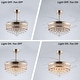 preview thumbnail 29 of 62, 48-Inch Crystal Fandelier with 4 Retractable Blades, Dimmable LED, App and Remote Control - 48 Inches